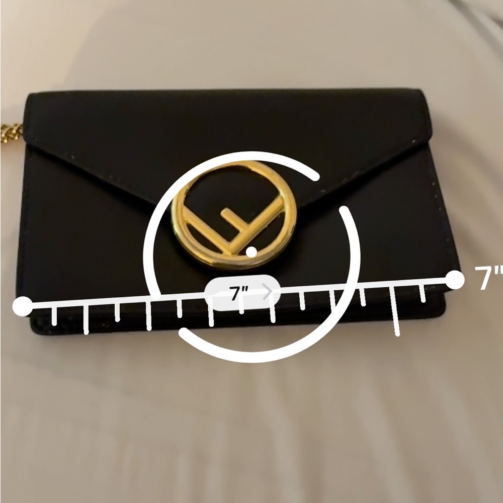 FENDI Black Cruise F 1974 embossed envelope belt bag - Picture 7 of 9